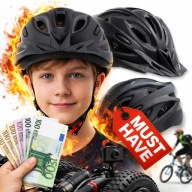 KASK NA ROWER HULAJNOGE DLA NASTOLATKA Z DASZKIEM ROLKI 54-62cm REGULOWANY