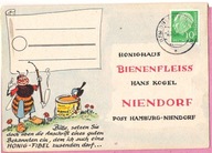 Niemcy 1956, st. Oberkirch, formularz firmowy DOM MIODU, miód, pszczoły