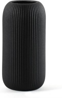 WAZON CERAMICZNY CZARNY RYFLOWANY MINIMALISTYCZNY NOWOCZESNY NA KWIATY
