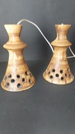 2 x stara Lampka wisząca ceramika ażurowa vintage design