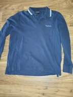 Bluzka polówka XL granatowa dł. rękaw