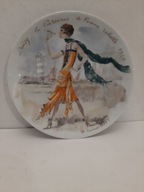 TALERZ PORCELANOWY KOLEKCJONERSKI LIMOGES FRANCE ART DECO HENRI D'ARCEAU