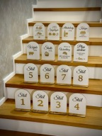 Tabliczki tabliczka drewniana na stół numery stołów wesele impreza