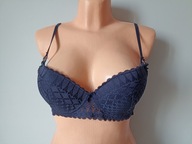 Śliczna markowa bielizna Belle Vere Notte UK 36B EUR 80B granat