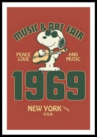 A2 PLAKAT MUZYCZNY MUZYKA MUSIC & ART FAIR PEACE LOVE AND MUSIC 1969