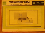 WG-551 Gramofon Instrukcja Obsługi Fonica