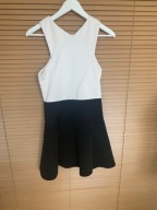 Topshop sukienka pianka neopren 40 czarny biały