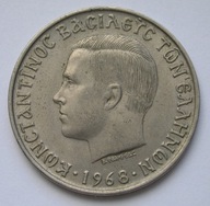Grecja 10 drachm 1968 - Konstantyn - stan 2