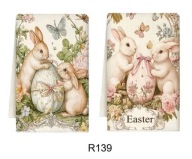 Ręcznik do rąk ścierka kuchenna zestaw 2szt WIELKANOC ZAJĄCZEK PISANKI R139