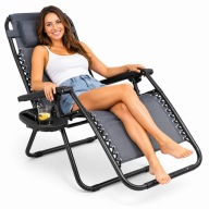 KRZESŁO OGRODOWE PLAŻOWE SKŁADANE OGRODOWE FOTEL LEŻAK PLAŻOWE ZERO GRAVITY