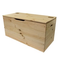 Pojemna drewniana skrzynia ogrodowa 75x33x34 cm 88L kufer do ogrodu