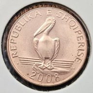 *ALBANIA [0342]*1 lek 2008 Republika Albanii PTAK, Wieniec UNC Holder