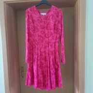 Sukienka 38 Libelula różowa w kwiaty na podszewce jedwab 100% przepiękna