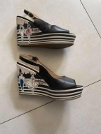 Baldinini fantazyjne koturny ze skóry r. 39