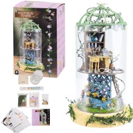 DIY Miniaturowy domek 3D pod kloszem Wieża Botaniczna światło LED Crafts&Co
