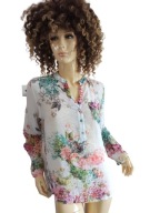 ZINKA koszula z pod rękawem jedwabiem kwiaty 36