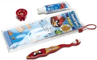 Angry Birds Miękka szczoteczka do zębów z nasadką + etui