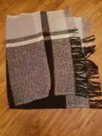 Szeroki szal szalik damski ciepły pled koc narzutka 210 cm