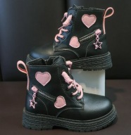 NO NAME super wygodne BOTKI r.34 czarne na zamek