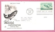 USA 1956, FDC ryby, łosoś
