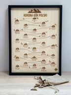 Korona Gór Polski – obraz grawerowany laserowo 30×40 cm