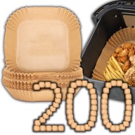 PAPIER DO PIECZENIA BRĄZOWY 200 SZT DO AIR FRYER I FRYTKOWNICY