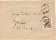 RADOM -KATOWICE -koperta- obieg 1952 rok