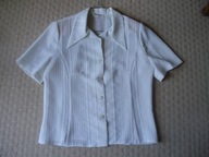 Bluzka damska biała rozpinana krótki rękaw