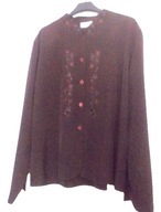 MICHAEL GOLD ROZPINANA BLUZKA CZEKOLADOWY BRĄZ HAFT 46