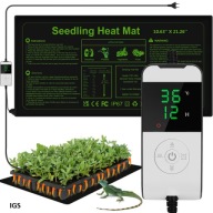 MATA GRZEWCZA GRZEJNA Z REGULACJĄ DO TERRARIUM ROŚLIN SADZONEK 55x27cm 27W