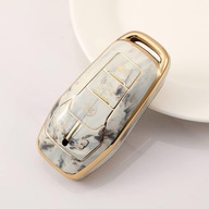 Biało-szare etui na kluczyk FORD Mustang F-250 Explorer Fusion Mondeo Edge