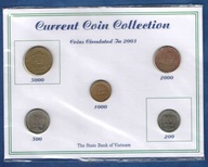 WIETNAM SET 5 szt 2003 BLISTER BANKNOWY