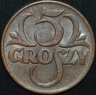 5 groszy 1928 - około menniczy egzemplarz