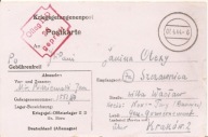 OFLAG II D - GROSS BORN -obieg 1944 rok do SZCZAWNICA GG -karta
