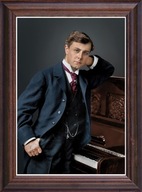 Obraz Józef Hofmann portret w drewnianej ramie ze szkłem