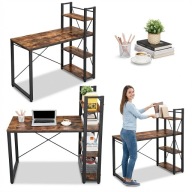 NOWOCZESNE BIURKO KOMPUTEROWE LOFT REGAL VASAGLE INDUSTRIAL BRĄZ 120X60X120