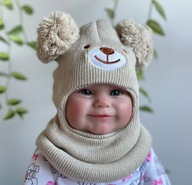 Kominiarka czapka ciepła dla noworodków 0-18m