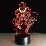 LAMPKA LED 3D NOCNA BIURKOWA SPIDER MAN 7 KOLORÓW