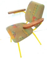 Fotel metalowy tapicerowany, Elektromet Chróścice