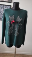 Sweter damski 2XL viskoza wyraziste fajny kolor efektowny 44