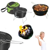 GRILL WĘGLOWY OGRODOWY OKRĄGŁY MAŁY PRZENOŚNY POKROWIEC TORBA TERMICZNA