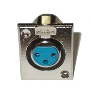 Gniazdo mikrofonowe XLR metalowe na panel 2-3-5