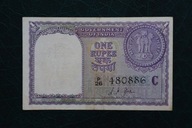 Banknot Indie 1 rupee 1957 rok !!!