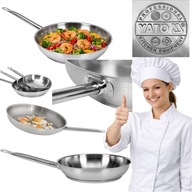 Patelnia YATO TRADYCYJNA STAL NIERDZEWNA 24 CM INDUKCJA GAZ ELEKTRYCZNA