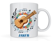 Kubek z imieniem muzyczny gitara na prezent urodziny
