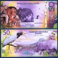 MALEZJA PARK NARODOWY 2019 50 RINGGIT UNC ZWIERZĘTA