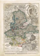 Saksonia, kolorowa mapa z 1849 r.