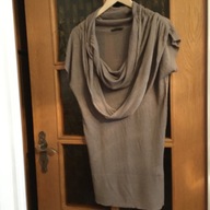 SWETER KAMIZELA TATUM (L) CAPPUCINO GOLF LUŻNY LEN