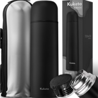 TERMOS 1000ML PRÓŻNIOWY TURYSTYCZNY 1L DO KAWY HERBATY STAL NIERDZEWNA ETUI