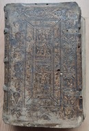 Biblia 1543 r. Moguncja Oprawiona 1544 r. deska obciągnięta białą skórą wyt
